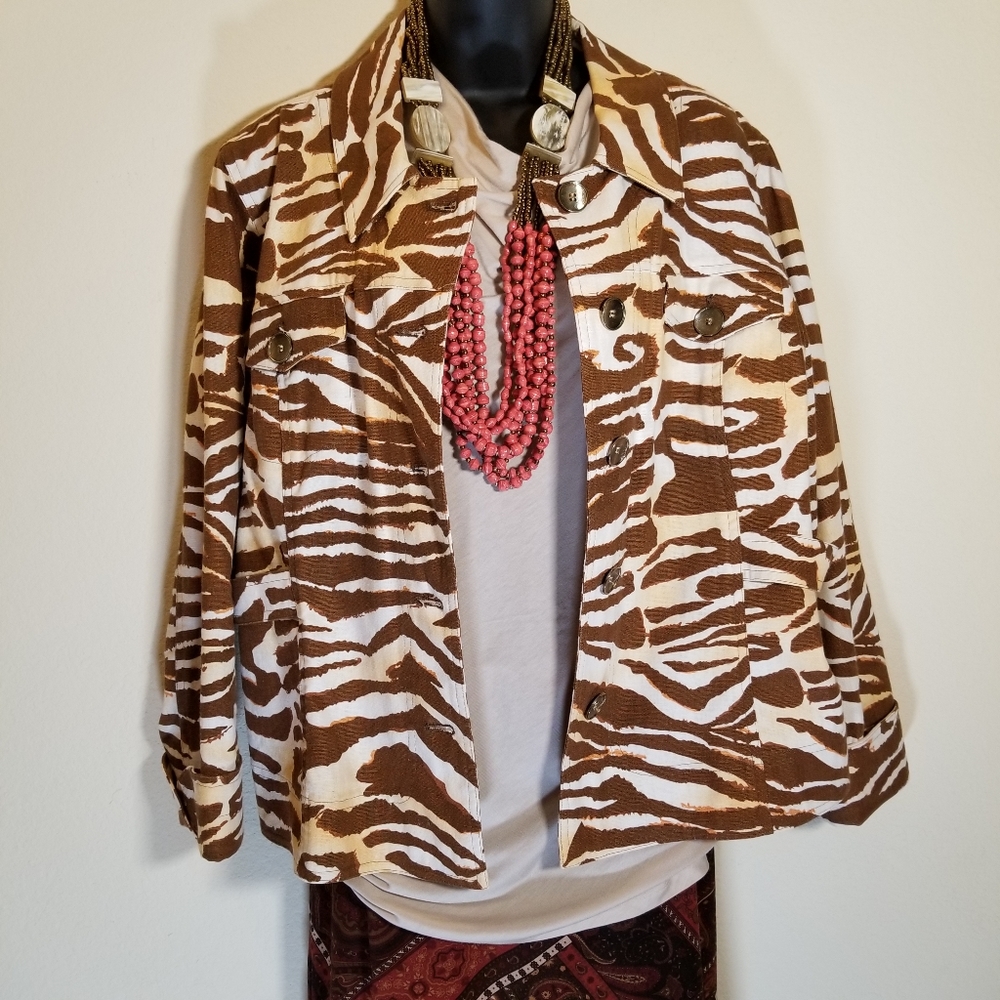 Just B Linen Cotton Denim Jacket, XL - Picture 8 of 8